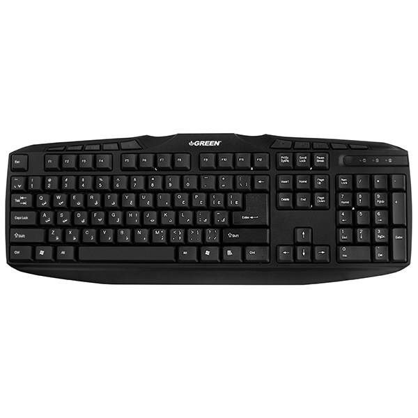 کیبورد گرین مدل GK-302 با حروف فارسی  Green GK-302 Keyboard With Persian Letters