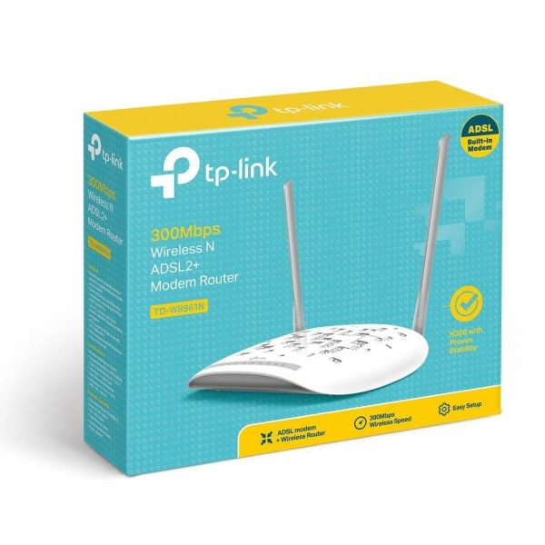 مودم روتر ADSL2 Plus بی‌سیم N300 تی پی-لینک مدل TD-W8961N_V3.20