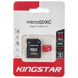 کارت حافظه microSDHC کینگ استار کلاس 10 استاندارد UHS-I U1 سرعت 85MBps همراه با آداپتور SD ظرفیت 64 گیگابایت