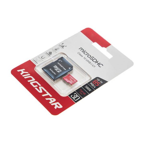 کارت حافظه microSDHC کینگ استار کلاس 10 استاندارد UHS-I U1 سرعت 85MBps همراه با آداپتور SD ظرفیت 64 گیگابایت