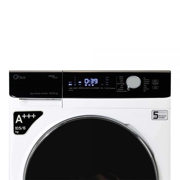 ماشین لباسشویی جی پلاس مدل GWM-KD1048W ظرفیت 10.5 کیلوگرم