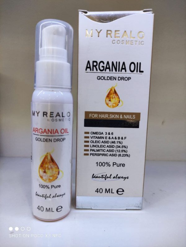 روغن آرگان مای رئالو مدل نرم کننده و آبرسان حجم 40 میلی لیتر