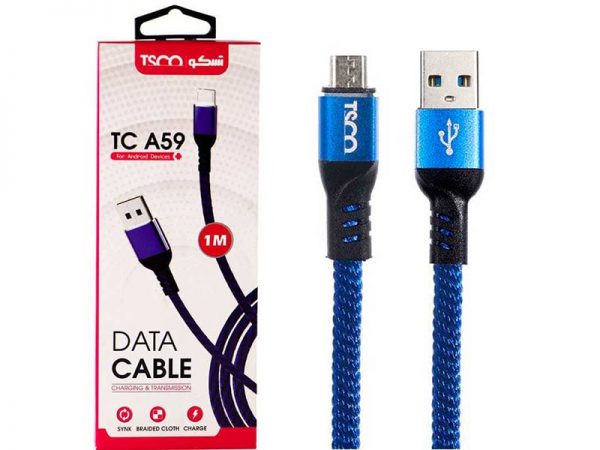 کابل تبدیل USB به microUSB تسکو مدل TC A59 طول 1 متر