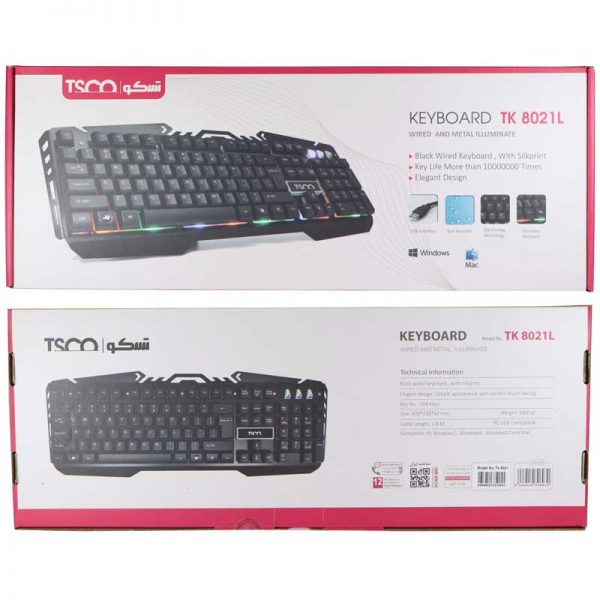 کیبورد تسکو مدل TK 8021L با حروف فارسی