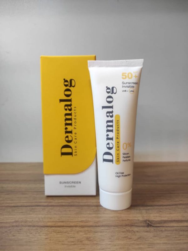 کرم ضد آفتاب بی رنگ پوست چرب درمالوگ SPF50 حجم 50 میلی لیتر